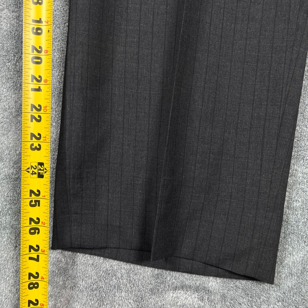 Samuelsohn Suit 2 PC Grey Pinstripe Guabello Super 130 Wool 46R 39x27 Made Italy - Picture 13 of 16